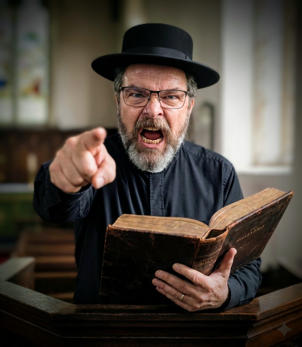 The Reverend in full flow